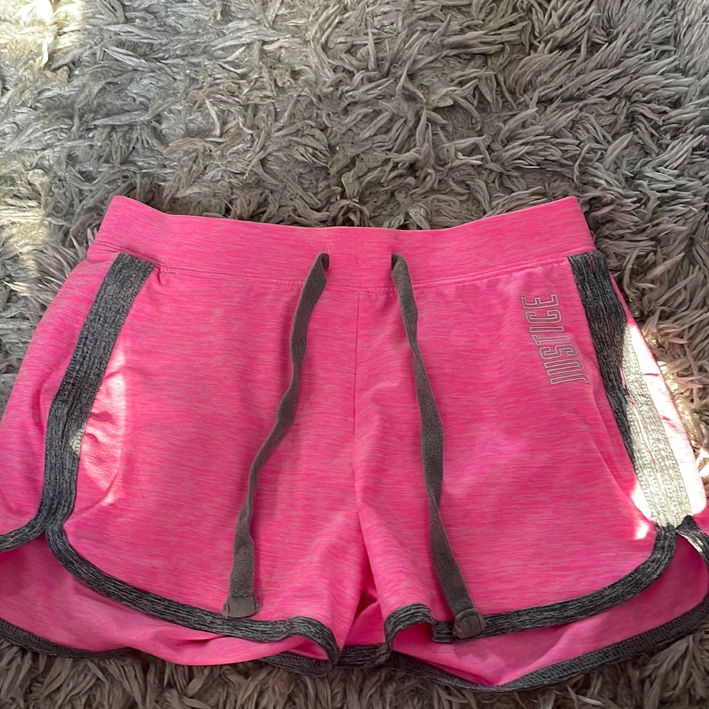 Justice girls preppy aesthetic short, size 8, pink